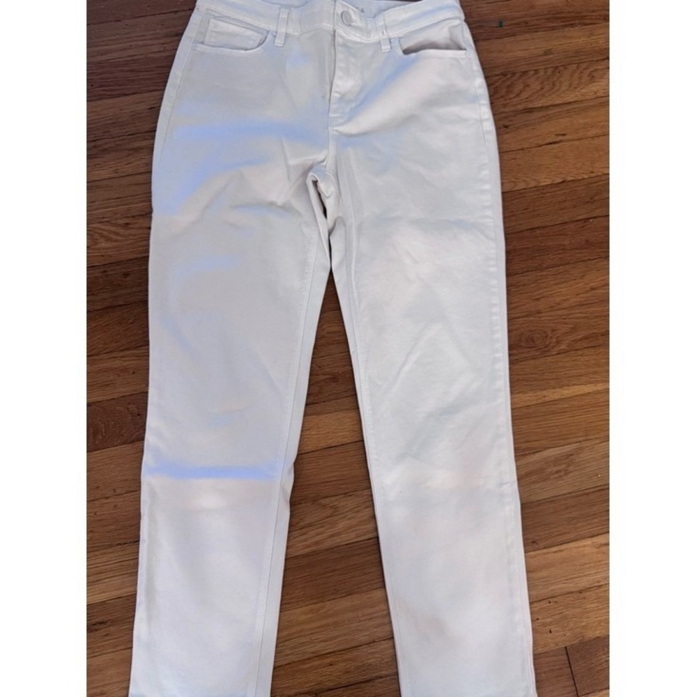 White House Black Market Womens Slim Straight Leg White Jeans Size‎ 4